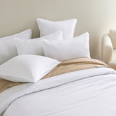 Violette Casa White Brett Vintage Washed Microfibre Quilt Cover Set