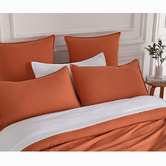 Violette Casa Brett Vintage Washed Microfibre European Pillowcases