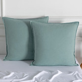 Violette Casa Brett Vintage Washed Microfibre European Pillowcases