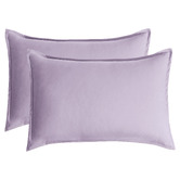 Violette Casa Lilac Brett Vintage Washed Microfibre Quilt Cover Set