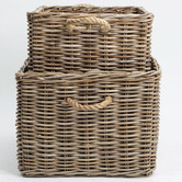 Wicka 2 Piece Hampton Cane Storage Basket Set