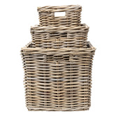 Wicka 3 Piece Casa Rattan Utility Basket Set