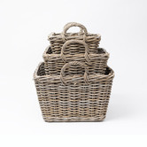 Wicka 3 Piece Columbia Tapered Rattan Basket Set