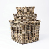 Wicka 3 Piece Casa Rattan Utility Basket Set