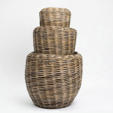 Wicka 3 Piece Bacaro Elliptical Rattan Basket Set