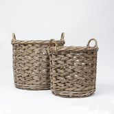 Wicka 2 Piece Lido Herringbone Rattan Basket Set