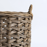 Wicka 2 Piece Lido Herringbone Rattan Basket Set