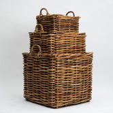 Wicka 3 Piece Aspen Rattan Basket Set