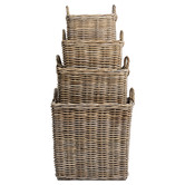 Wicka 4 Piece Westminster Cane Square Storage Basket Set