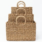 Wicka 3 Piece Hillbrook Seagrass Utility Basket Set