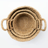 Wicka 3 Piece Como Elliptical Seagrass Basket Set