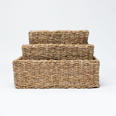 Wicka 3 Piece Newbury Rectangular Seagrass Basket Set