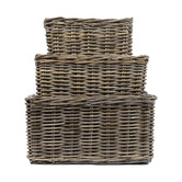 Wicka 3 Piece Andover Kubu Rattan Utility Basket Set