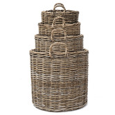 Wicka 4 Piece Helmsley Cane Square Storage Basket Set