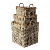 Wicka 3 Piece Nobu Kubu &amp; Bamboo Basket Set