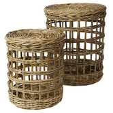Wicka 2 Piece Hyatt Kubu Rattan Laundry Hamper Set
