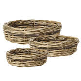 Wicka 3 Piece Waldorf Kubu Rattan Basket Set