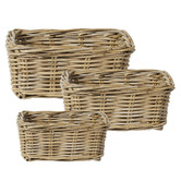 Wicka 3 Piece Lexington Kubu Rattan Basket Set