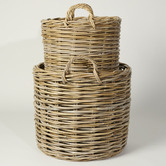 Wicka 2 Piece Winslow Kubu Rattan Basket Set