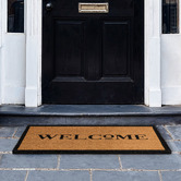 Wicka Black Sloane Welcome Coir Doormat