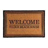 Wicka Black Oxford Welcome Beach Coir Doormat