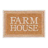 Wicka Ivory Oxford Farm House Coir Doormat