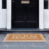 Wicka Ivory Oxford Farm House Coir Doormat