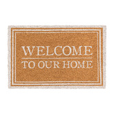 Wicka Ivory Oxford Welcome Home Coir Doormat