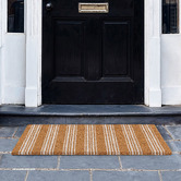 Wicka Ivory Ticking Vertical Coir Doormat