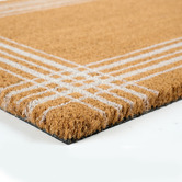 Wicka Ivory Ticking Criss-Cross Coir Doormat
