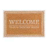 Wicka Ivory Oxford Welcome Country Coir Doormat
