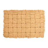 Wicka Natural Maine Hand-Knotted Coir Doormat