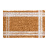 Wicka Ivory Ticking Criss-Cross Coir Doormat