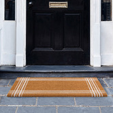 Wicka Ivory Ticking Criss-Cross Coir Doormat