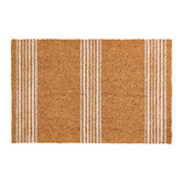 Wicka Ivory Ticking Three Stripe Coir Doormat