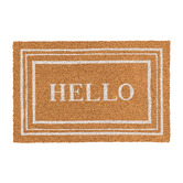 Wicka Ivory Polo Hello Coir Doormat