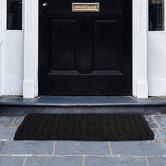 Wicka Black Lands Ends Hand-Knotted Coir Doormat