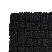Wicka Black Maine Hand-Knotted Coir Doormat