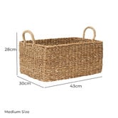 Wicka 3 Piece Hillbrook Seagrass Utility Basket Set