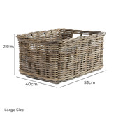 Wicka 3 Piece Andover Kubu Rattan Utility Basket Set