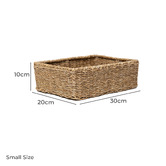 Wicka 3 Piece Newbury Rectangular Seagrass Basket Set