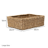Wicka 3 Piece Newbury Rectangular Seagrass Basket Set