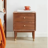 Modern Collective Martine Walnut Wood Bedside Table