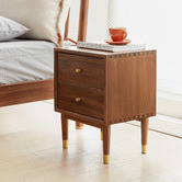Modern Collective Martine Walnut Wood Bedside Table