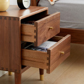 Modern Collective Martine Walnut Wood Bedside Table