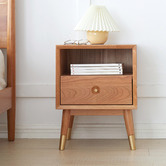 Modern Collective Clayton Cherry Wood Bedside Table