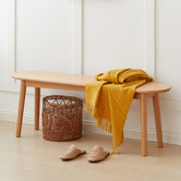 Modern Collective Zaynah Oak Wood Ottoman Bench