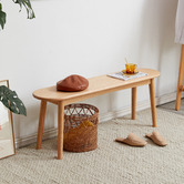 Modern Collective Zaynah Oak Wood Ottoman Bench