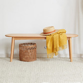 Modern Collective Zaynah Oak Wood Ottoman Bench