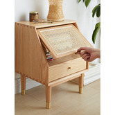 Modern Collective Marcela American Oak Wood Bedside Table